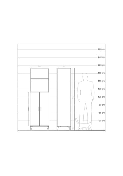 Hyperion Dolap 4 Raflı 2 Kapaklı 60x44x195 Antrasit-antrasit Antrasit