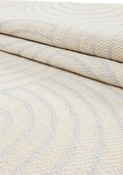 Modena İskandinav Yıkanabilir Şönil Kilim Saçaklı, Kaymaz Tabanlı Koridor Salon Oturma Çocuk Odası Halısı Bej