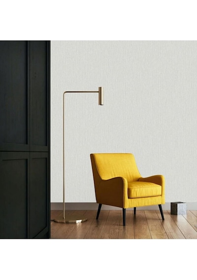 Adawall Veil Design Duvar Kağıdı - Klasik Düz Desen Rococo 1302-2/15 - Gri, 1.06x15.6 M - 16.5 M²