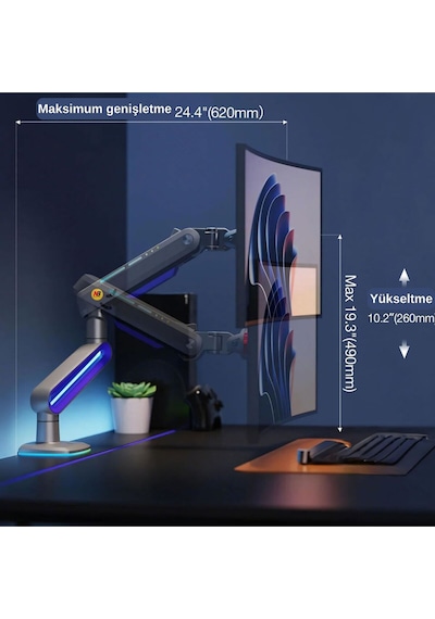 North Bayou Nb-f6 Rgb Gaming Monitor Kolu 32-60 İnç Uyumlu
