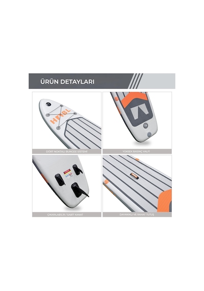 Şişme Sup Board 81 320 15cm Setli Gri Su Sporları İçin Dayanıklı Ve Konforlu Kullanım