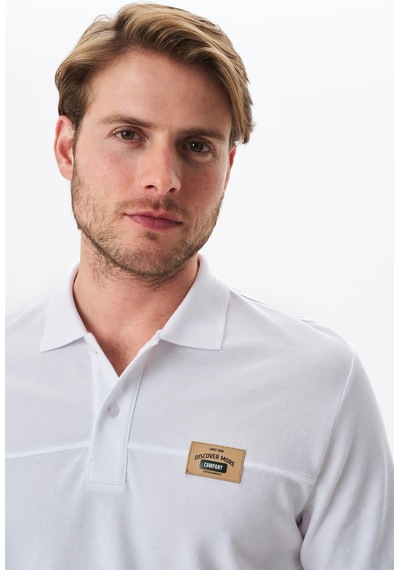 AR-MA Arma Erkek Regular Fit Basic % 100 Pamuk Pike Polo Yaka Tişört Y29374355402 Beyaz