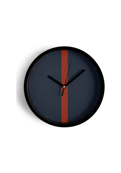 Modern Tasarım Duvar Saati - 25cm - Önü Camlı Siyah Kasa - Sessiz Mekanizma-jh0407 Siyah