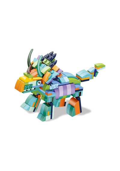 408 Parça 6'sı 1 Arada Dönüşen Dev Dinozor Robot Blok Seti - Eğitici Oyuncak Uyumlu Yapboz Oyuncak