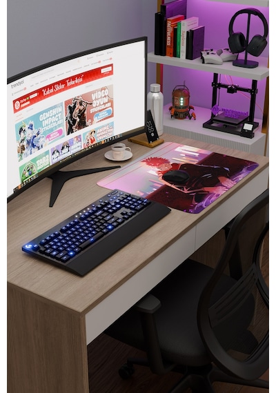 Jujutsu Kaisen Anime V4 - 48x40 Xl Gaming Kauçuk Kaymaz Taban Mouse Pad Fare Altlığı