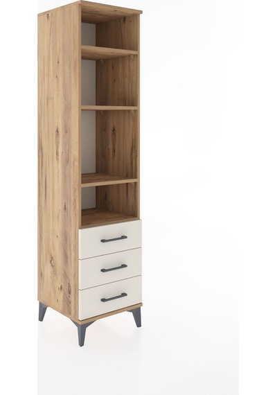 Hyperion Dolap 4 Raflı 3 Çekmeceli 44x44x182 Çam-aytaşı Çam