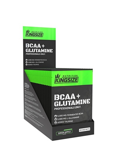 Kingsize Nutrition Bcaa + Glutamine Powder 12 Gr 20 Saşe - Yeşil Elma