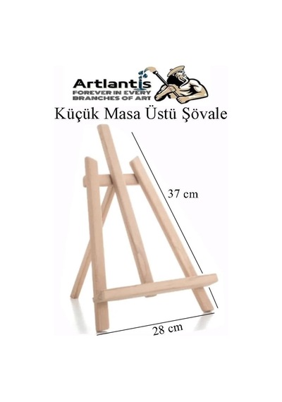 Artlantis Masa Üstü Şövale 1 Adet Küçük Şövalye 28x37 Cm Çam Ağacından İmal Edilmiştir Sanatsal Tuval Serg