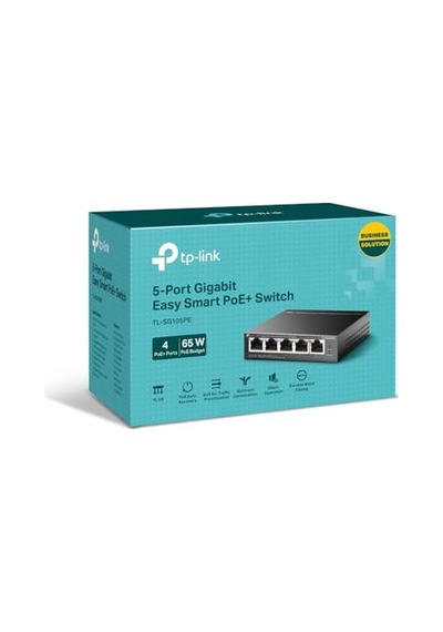 Ayrex Tl-sg105pe, 5-port Gigabit Easy Smart Switch With 4-port Poe+