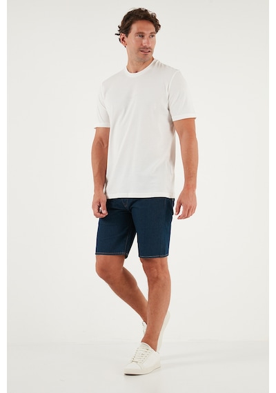 Buratti Pamuklu Baskılı Regular Fit Bisiklet Yaka Erkek T Shirt 59020205 Ekru