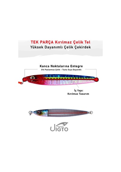 Jig, Zoka, Suni Yem, Glow Uv Metal Jig, 40gr 9cm Tide 40