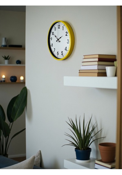 36 Cm Standart Sarı Duvar Saati Diğer