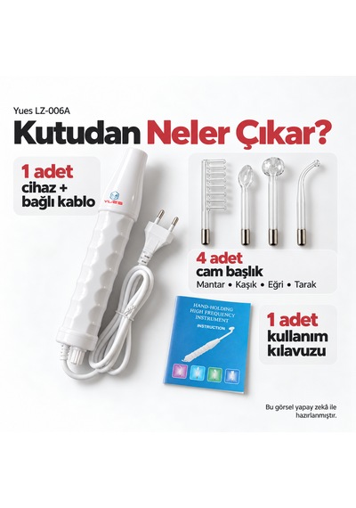 Yues Lz-006a 4 Başlıklı Yüksek Frekans Cilt Ve Saç Bakım Cihazı