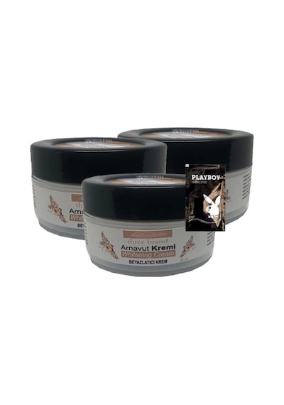 Three Brand Arnavut Kremi Whitening Cream 3'lü Bölgesel Aklık Kremi 50 Ml + 1 Hediye Jel