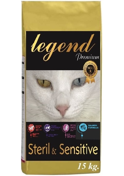 Legend Sterilised Düşük Tahıllı Somonlu Kısırlaştırılmış Yetişkin Kedi Maması 15 KG