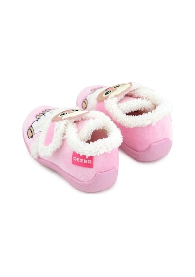 Gezer Kuzu Figürlü Kışlık Yumuşacık Ev Pandufu Pembe Pembe