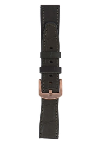 Fro Lw38-43 20 Mm Hakiki Deri Kroko Haki Kordon Gold Toka