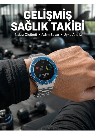 2025 Model Yuvarlak Ekran Android Ve İos Uyumlu Gps Takibi Yapabilen Akıllı Saat Yeni Nesil - 8912733969122