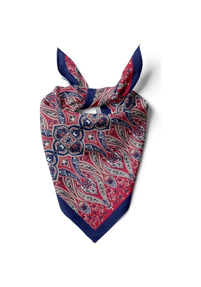 Etnik Desen Bandana/fular Kırmızı
