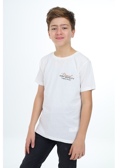 Toontoy Kids Toontoy Erkek Çocuk Present Baskılı Tişört Ekru