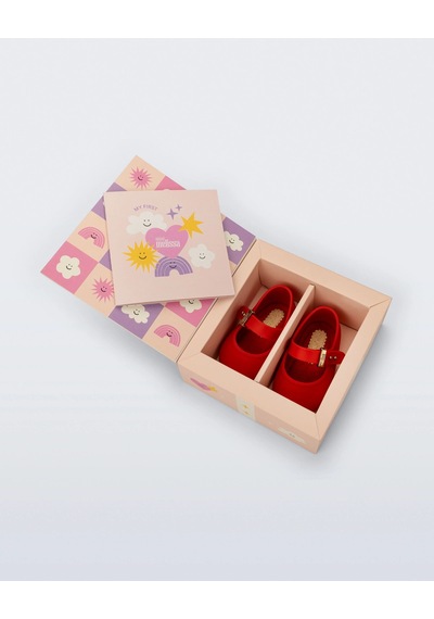 Mini Melissa Ballerina Kırmızı Kız Bebek İlk Adım Ayakkabı - 38057