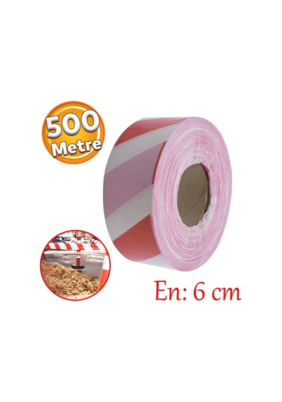 Badem10 Emniyet Şeridi İkaz Uyarı Uyarıcı Bandı 500 Metre Bant En 6 Cm İnşaat Kaza Olay Yeri Otopark Konut