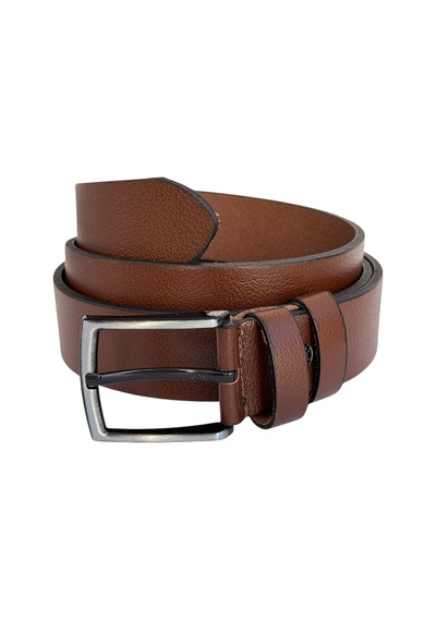 Süzer Deri Battal Boy Hakiki Deri 4 Cm. Tokalı Düz Model Spor Erkek Kemer Taba Taba