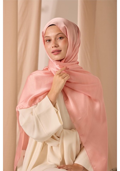 Silk Home Janjan Şal Tek Taraflı Somon Kendinden Çizgi Dokulu Parlak Yüzeyli 75x190 Çok Renkli