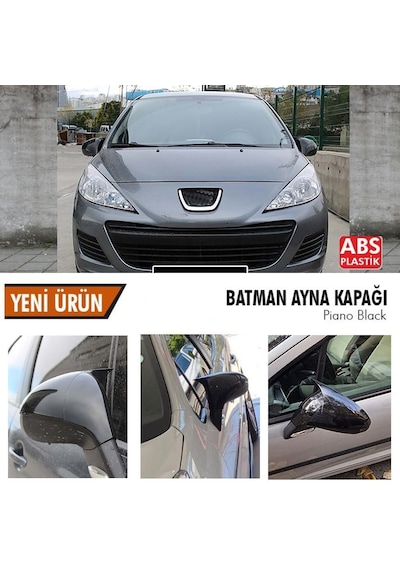Peugeot 207 Yarasa Ayna Kapağı Batman Parlak Siyah Piano Black
