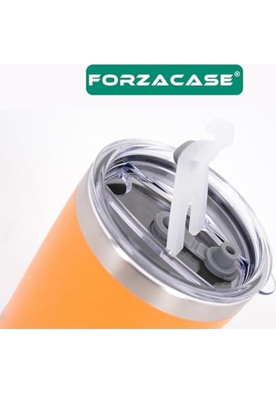 Çift Katmanlı Paslanmaz Çelik Pipet Girişli 600ml Sıcak Soğuk Tutan Bardak Termos Mug - Fc1142 Siyah Genel