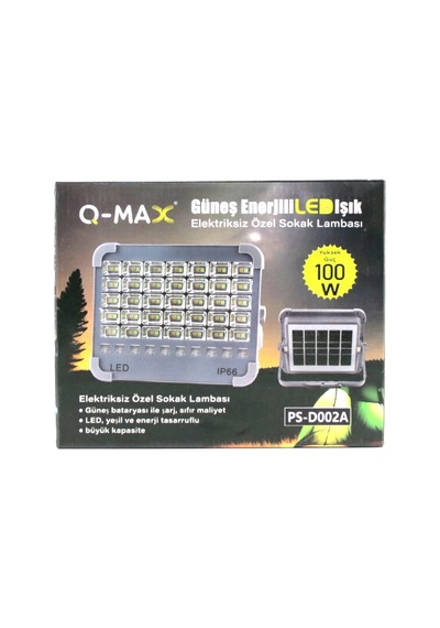 Ip66 Güneş Enerjili Led Işık Solar Projektör - Powerbank Çakarlı Kamp - Dış Mekan Ps-d002a Bx40