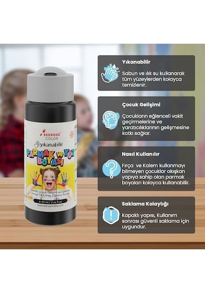 Siyah Parmak Boyası 60ml