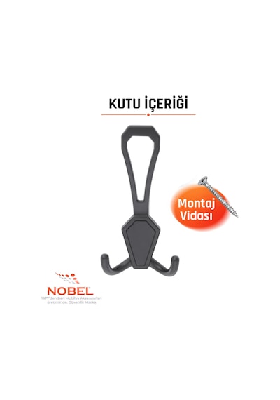 Vi Lla Portmanto Askısı, Metal Vestiyer Askısı, Matsiyah, Duvar Ve Dolap Askılığı 5'li Set Vidalı Matsi Yah