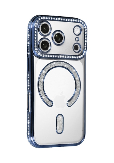 Apple iPhone  Uyumlu,  17 Pro Joke Simli Magneticsafe Kılıf - Mavi