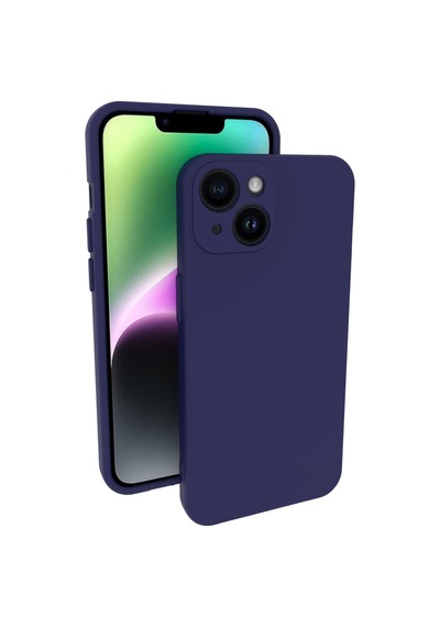 iPhone Uyumlu 14 Plus Kılıf Kamera Korumalı Silikon Rubber Arka Kapak Lacivert