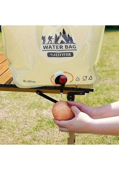 8 Litre Katlanabilir Musluklu Su Kabı - Kamp Ve Doğa - Taşıma Kul Çok Renkli