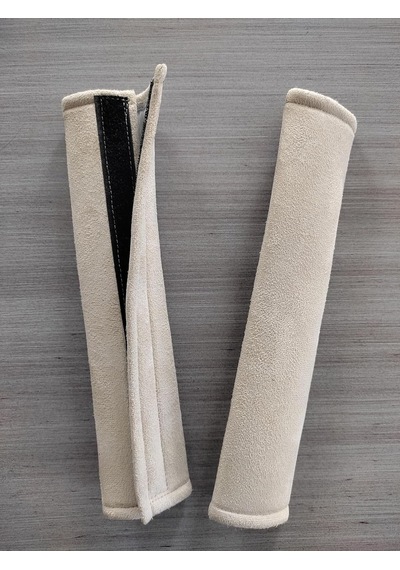 Emniyet Kemeri Kılıfı Pedi , Yumuşak Süngerli Kumaş, Bej Renk, 26x6 Cm, Boyun Kesmesini Ve Terlemeyi Önler, 2 Adet