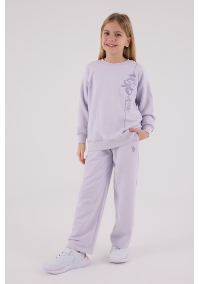 U.S. Polo Assn. U.s. Polo Assn Kız Çocuk Mor Eşofman Takımı Us2304-c-v2 Mor