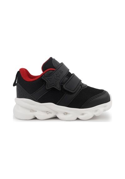 Cool Caty Ortapedik Işıklı Siyah Bebe Spor Ayakkabı Beyaz