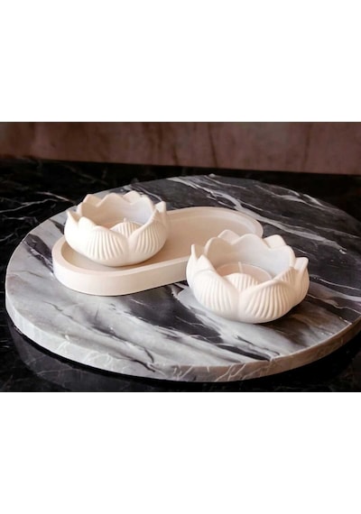 Bernami Biblo Pinterest Şık Oval Standlı Lotus Çiçek Mumluk Ve Kokulu Mum Seti