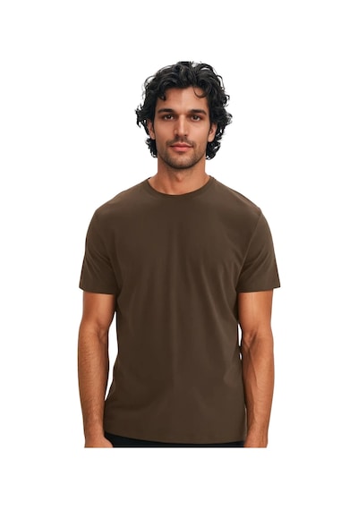 Ar-ma Erkek Bisiklet Yaka Tişört Baskisiz Basic Örme Kumaş Regular Fit %100 Pamuk 30/1 Penye Süprem Y31344408002 Kahverengi-k9 Ar-ma Erkek Bisiklet Yaka Tişört Baskisiz Basic Örme Kumaş Regular Fit %100 Pamuk 30/1 Penye Süprem Y31344408002 Kahverengi-k9