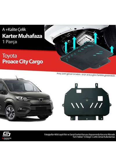 S-dizayn Toyota Proace City Cargo Çelik Karter Muhafaza 2018 Üzeri A+ Kalite