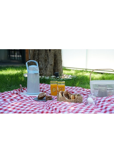 Midinoks Çift Cidarlı Cam Piknik - Kamp Termos 1.2 L