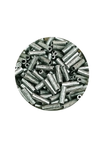 Tedar Uzun Boru Kesme Boncuk Çap 2mm Uzunluk 10 Mm - 60 Gram - Desenli Gümüş - Bnc283 Najmaddin (No:1) 8.5Cm X 10.5 Cm