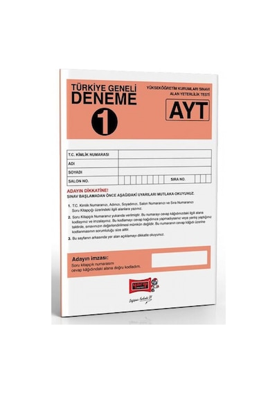 Yargı Yayınları AYT Türkiye Geneli Deneme 1
