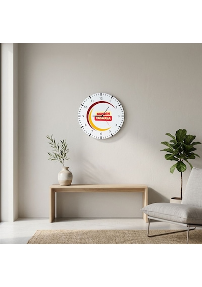 Kendin Tasarla Cam Duvar Saati 30x30 Cm - Kişiye Özel Logo Ve Resim Baskılı Dekoratif Saat Çok Reenkli