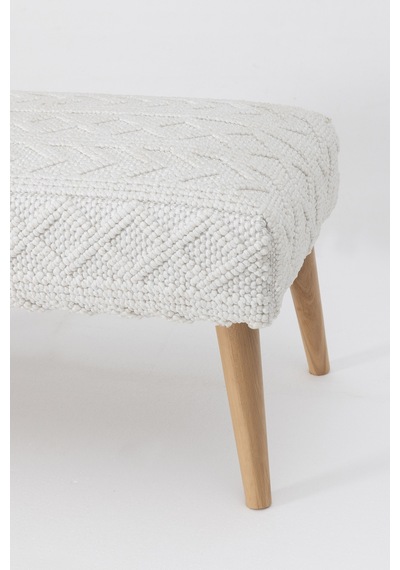 Bliss Krem Kabartma Dokulu Bench 42 X 91 X H 42 Cm 4283