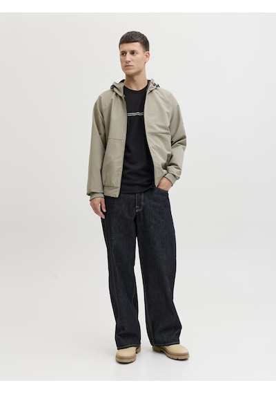 Jack & Jones Erkek Bisiklet Yaka Minimal Logo Baskili Tisört - Fusion - 12289936 Siyah