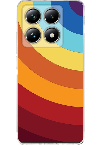 Xiaomi Mi 14t Pro İle Uyumlu Renk Cümbüşü 1 Baskılı Kamera Korumalı Şeffaf Kılıf