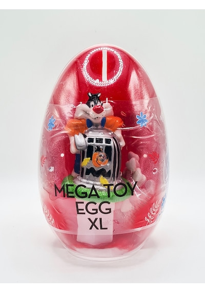 Mega Toy Egg XL Kırmızı Oyuncaklı Şekerleme 10 G